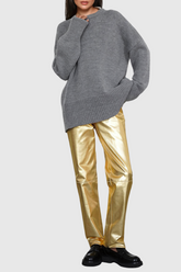 Kshiti – Metallic-Jeans in Gold